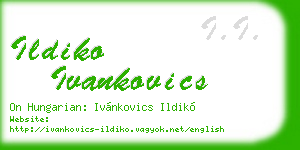 ildiko ivankovics business card